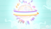 A big ball of rainbow magic rises up S4E26