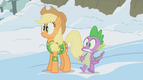 ApplejackAndSpikeAboutToBeHit S01E11