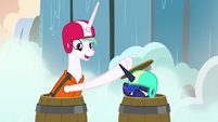 Celestia sealing Luna in the barrel S9E13