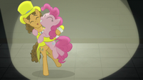 Cheese Sandwich hugging Pinkie Pie S9E14