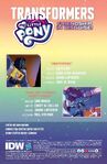 My Little Pony Transformers issue 2 credits page