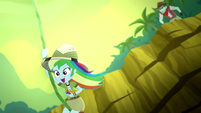 Rainbow Dash swinging from a jungle vine SS12