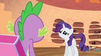 Rarity looking sad at Spike S2E10