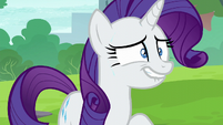 Rarity trying to hide a secret S6E3