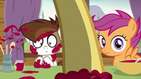 Scootaloo and Pip see Kettle Corn splatter jam S7E21