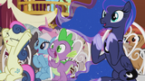 Spike and Luna cheer for Cranky and Matilda S5E9