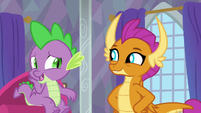 Spike embarrassed by Smolder's words S9E9