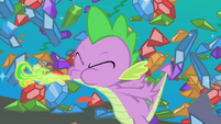 Spike produces his own measly fire S1E24