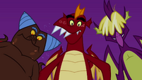 Trio of dragons looking down on nest S2E21