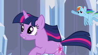 Twilight on her way to find the Crystal Heart.