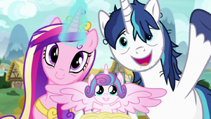 Princess Cadance, Flurry Heart, and Shining Armor S7E3