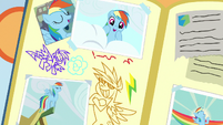 Rainbow Dash drawings in Scootaloo's scrapbook S7E7