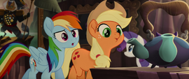 Rainbow and AJ look at Capper's knickknacks MLPTM