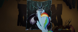 Rainbow taking down the Storm King's banner MLPTM