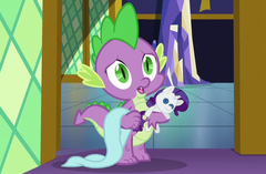 Spike and Rarity plushie