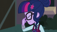 Twilight pushing up her glasses EG3