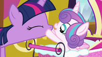 Flurry Heart touching Twilight's muzzle S7E3