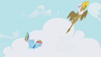 Rainbow Dash and Gilda take off S1E05