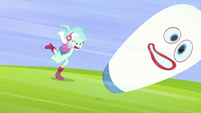 Lyra punching a sandbag EG3