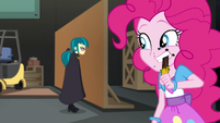 Pinkie Pie eating another Bon Mot candy bar EGS2