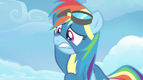 Rainbow Dash mortified by her parents' appearance S7E7