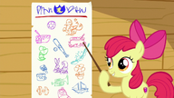 S06E19 Apple Bloom wskazuje na planszę