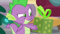 Spike shaking one of his presents S8E16