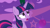 Twilight Sparkle sighing in defeat S8E16