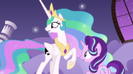 Celestia and Starlight hear Nightmare Moon's voice S7E10