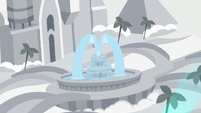 Fountain shoots water in model resort S8E16