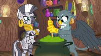 Gabby helps Zecora stir her potion S6E19