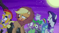 Main cast looking at Flutterbat S5E21