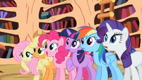 Main ponies surprised by Celestia's decision S2E3