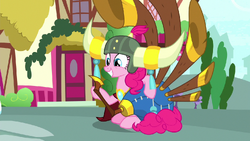 Pinkie Pie with yak helmet and yovidaphone S8E18