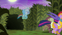 Rainbow Dash flies out of the cave S5E21