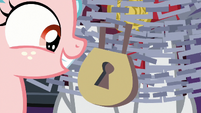 Cozy locks up Neighsay with a padlock S8E26