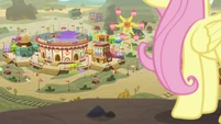 Distance view of the Appleloosa stadium S9E22