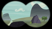 Empty mountain valley in Scootaloo's binocular vision S7E8