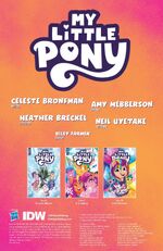 My Little Pony (2022) issue 10 credits page