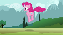 Pinkie Pie clone hopping down the path S3E3