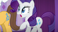 Rarity shocked by the waiting line S6E10