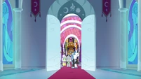 Swanifying Committee enters throne room S9E13.png (890 KB) Swanifying Committee enters throne room S9E13