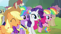 Mane 4 victorious "yeah!" S4E10