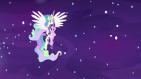 Princess Celestia carrying Starlight Glimmer S7E10