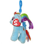 Rainbow Dash Ty Beanie Baby Tinsel keychain