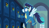 Soarin closing his locker S6E7