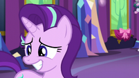 Starlight grinning embarrassed at Trixie S6E6