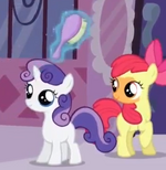 Sweetie Belle with her hair dyed S3E05