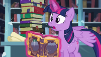 Wind blowing through Twilight's view S6E2
