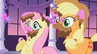 Applejack & Fluttershy covered in cake S2E9